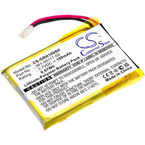 Battery for Garmin Approach S10 361-00117-00 3.7V Li-Polymer 180mAh / 0.67Wh