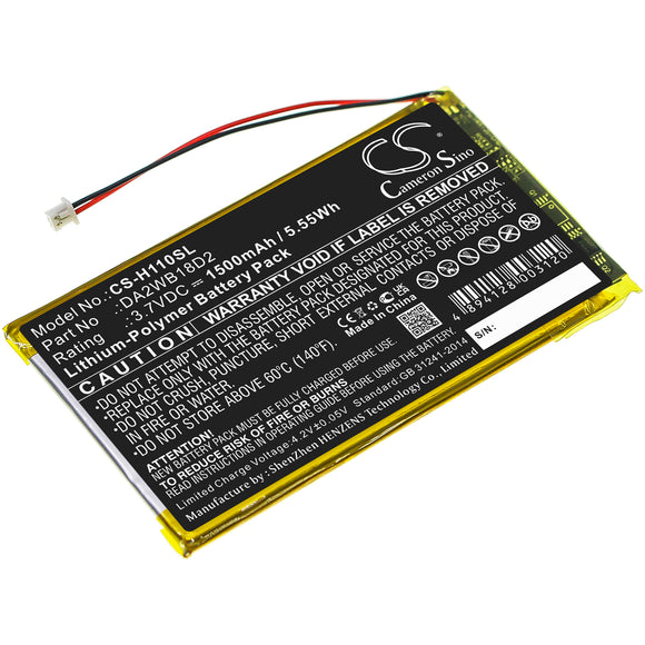 Battery for iRiver H320 DA2WB18D2 3.7V Li-Polymer 1500mAh