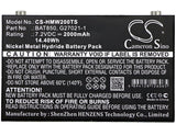 Battery for HME MB300ES Base Station 105G073, BAT850, G27021-1 7.2V Ni-MH 2000mA