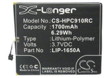 Battery for Clear IFM-930CW LIP-1650A 3.7V Li-Polymer 1700mAh / 6.29Wh