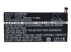 Battery for HP Stream 7 5700 795065-001, PR-3258128 3.8V Li-Polymer 3000mAh / 11