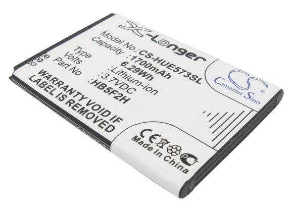 Battery for Huawei MDM9625 HB554666RAW, HB5F2H 3.7V Li-ion 1700mAh / 6.29Wh