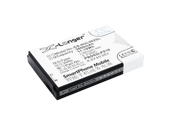 Battery for Huawei Emobile GL02P PBD02LPZ10 3.7V Li-ion 3000mAh / 11.10Wh