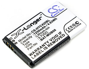 Battery for Honeywell Captuvo SL22 Sled 26111710, 3159122, 55-003233-01, BAT-MOB