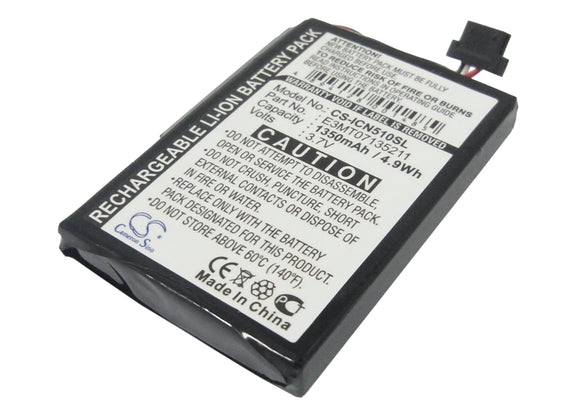 Battery for Navman iCN 520 E3MT07135211 3.7V Li-ion 1350mAh / 5.00Wh