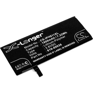 Battery for Apple A1688 616-00036 3.8V Li-Polymer 1900mAh / 7.22Wh