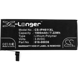 Battery for Apple A1688 616-00036 3.8V Li-Polymer 1900mAh / 7.22Wh