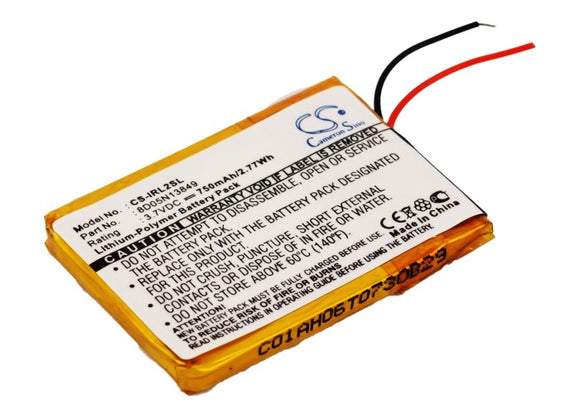 Battery for iRiver 1LP4PNK 8D05N13849 3.7V Li-Polymer 750mAh