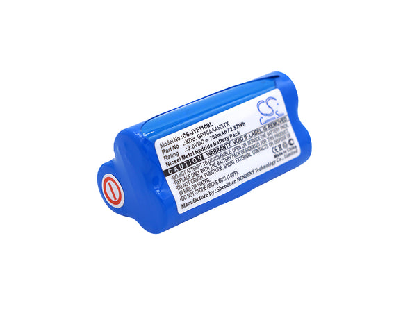 Battery for JAY UWB A001 GP70AAAH3TX, XDB 3.6V Ni-MH 700mAh / 2.52Wh