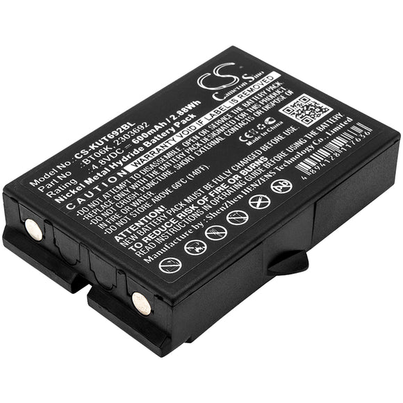 Battery for IKUSI TM70-2 2303692, BT06K 4.8V Ni-MH 600mAh / 2.88Wh