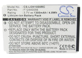 Battery for Logitech Squeezebox Duet Controler 190582-0000, F12440056, K398, L-L