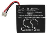 Battery for SYNERGY AHB472625PST AHB472625PST 3.7V Li-Polymer 230mAh / 0.85Wh