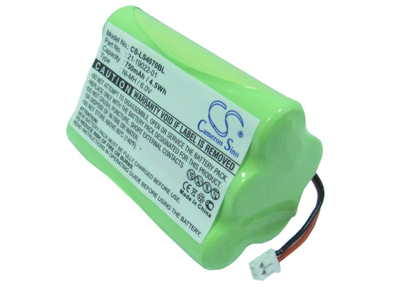 Battery for Symbol LS4074 21-19022-01, H4071-M 6V Ni-MH 750mAh