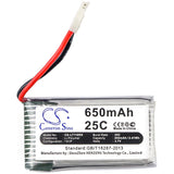 Battery for SYMA V929 3.7V Li-Polymer 650mAh / 2.41Wh