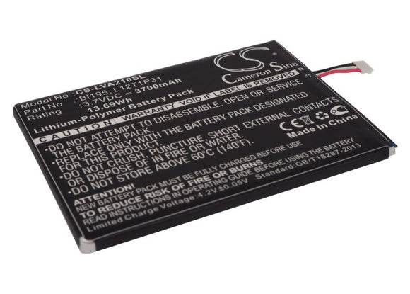 Battery for Lenovo A2107 BL195, L12T1P31 3.7V Li-Polymer 3200mAh / 11.84Wh