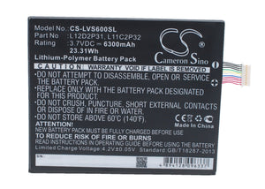 Battery for Lenovo IdeaPad S2110A L11C2P31, L11M2P31, L12D2P31 3.7V Li-Polymer 6