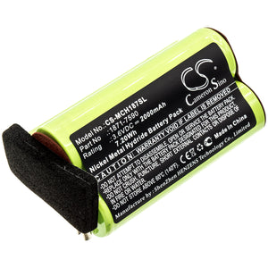 Battery for Moser Wella Academy ChromStyle 1871-7590 3.6V Ni-MH 2000mAh / 7.20Wh