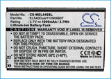 Battery for Mobistel EL540 BTY26175Mobistel/STD, EL540Dual110908907 3.7V Li-ion 