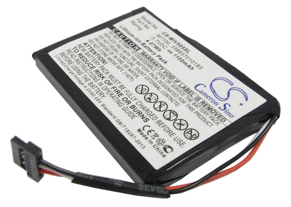 Battery for Mitac Mio Spirit V735 TV 338937010183, M1100 3.7V Li-ion 1100mAh / 4