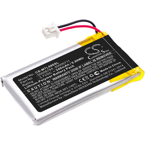 Battery for Mitel 6920 50005711, 50006764 3.7V Li-Polymer 240mAh / 0.89Wh