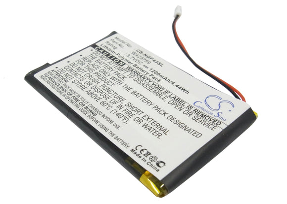 Battery for NavGear StreetMate GP-43 W423759 3.7V Li-Polymer 1200mAh