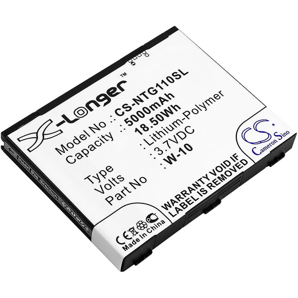 Battery for Telstra M1 W-10 3.7V Li-Polymer 5000mAh / 18.50Wh