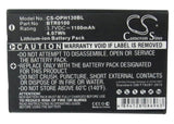 Battery for Opticon OPL-9815 BTR0100, Z60 3.7V Li-ion 1100mAh / 4.07Wh