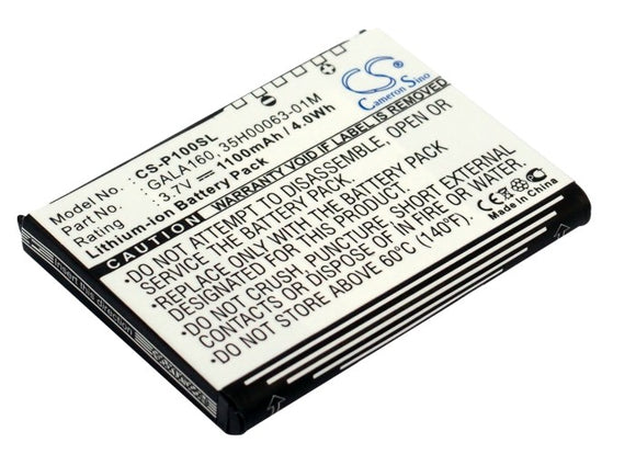 Battery for HTC Galaxy GALA160 3.7V Li-ion 1100mAh / 4.07Wh