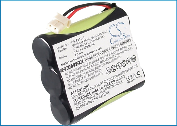 Battery for Audiovox GX2400 3.6V Ni-MH 1200mAh / 4.32Wh