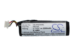 Battery for Philips PMC7230/17 ABC6A 3.7V Li-ion 2200mAh