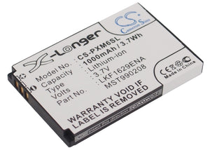 Battery for Samsung YP-X5Z 990208, LKF1629ENA, MST990208, XM-9200-0000 3.7V Li-i