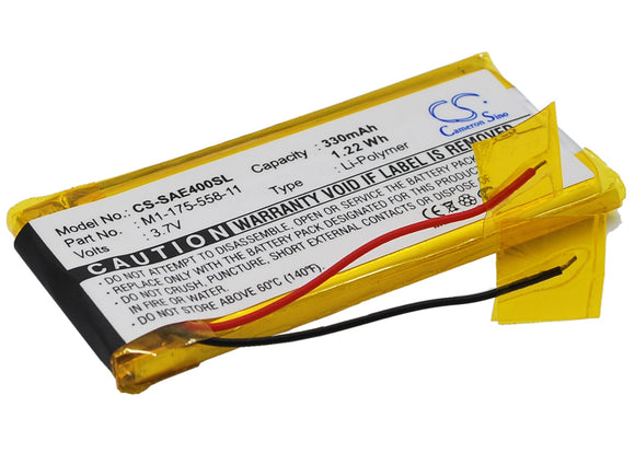 Battery for Sony NW-E403 1-175-558-11, MR11-2788 3.7V Li-Polymer 330mAh