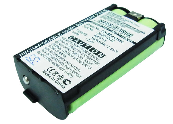 Battery for Sennheiser 2015FM BA2015, BA2015G2 2.4V Ni-MH 1500mAh