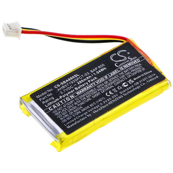 Battery for Sennheiser Set 880 AHB571935PCT-03, BAP 800, CP-SN800 3.7V Li-Polyme