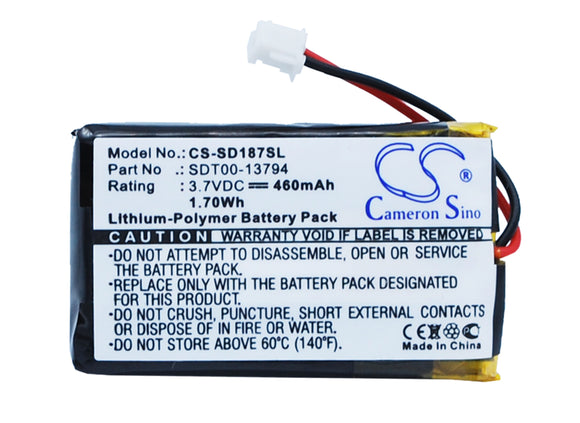 Battery for SportDOG SD-1875 SD-1875, SDT00-13794 3.7V Li-Polymer 460mAh / 1.70W