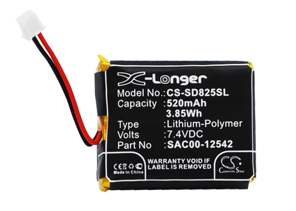 Battery for SportDOG WetlandHunter 1825 SAC00-12542 7.4V Li-Polymer 520mAh / 3.8