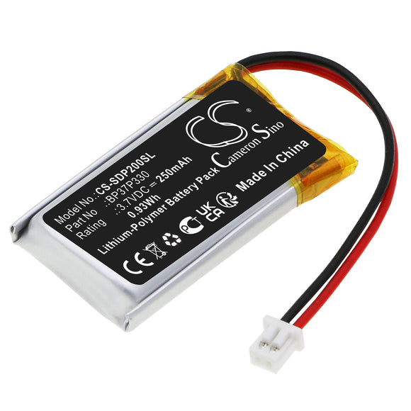 Battery for Dogtra E-collar Receivers 200C  BP37P330 3.7V Li-Polymer 250mAh / 0.