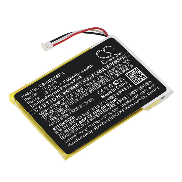 Battery for Sony MDR-DS7500 LIS1410 3.7V Li-Polymer 1200mAh / 4.44Wh