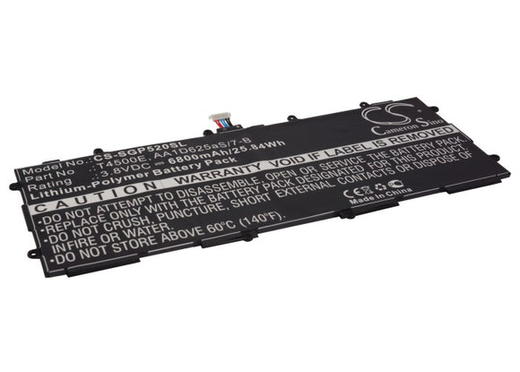 Battery for Samsung GT-P5220 AA1D625aS/7-B, T4500E 3.8V Li-Polymer 6800mAh / 25.