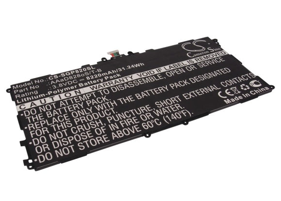 Battery for Samsung Galaxy Tab 3 Plus 10.1 AAaD828oS/T-B 3.8V Li-Polymer 6600mAh