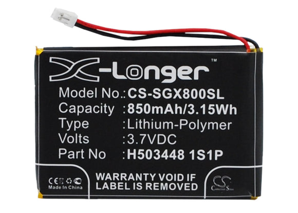 Battery for SkyGolf X8F H503448 1S1P 3.7V Li-Polymer 850mAh / 3.15Wh