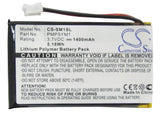 Battery for Sony M1 Mp3 Player PMPSYM1 3.7V Li-Polymer 1400mAh