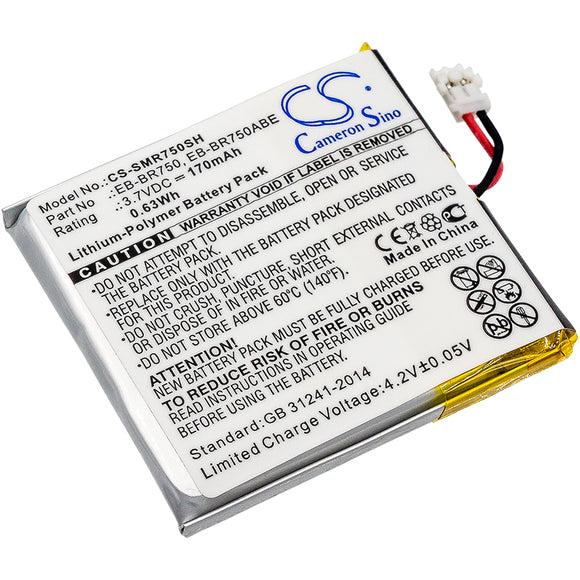 Battery for Samsung SM-R750D EB-BR750, EB-BR750ABE 3.7V Li-Polymer 170mAh / 0.63