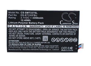 Battery for Samsung Galaxy Tab 4 8.0 EB-BT330FBU 3.7V Li-Polymer 3350mAh / 12.40