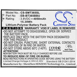 Battery for Samsung SM-T395 EB-BT365BBC, EB-BT365BBE, EB-BT365BBU, EB-BT365BBUBU