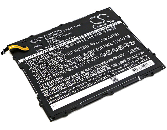 Battery for Samsung SM-T580NZKAXAR EB-BT585ABA, EB-BT585ABE, GH43-04628A 3.8V Li