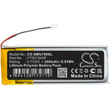 Battery for Sena 10U YT501542P 3.7V Li-Polymer 250mAh / 0.93Wh