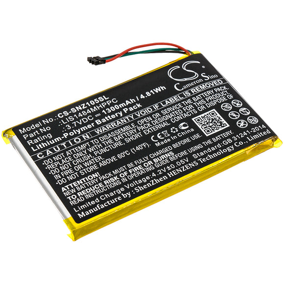 Battery for Sony NWZ-Z1070 LIS1484MHPPC 3.7V Li-Polymer 1300mAh / 4.81Wh