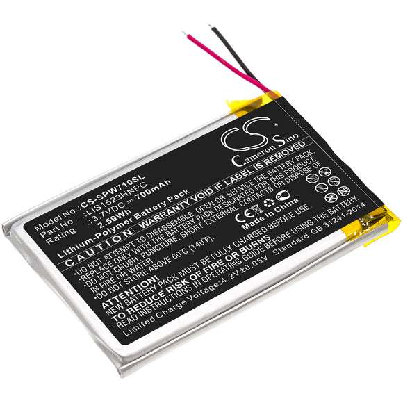 Battery for Sony Platinum Wireless 7.1 LIS1523HNPC 3.7V Li-Polymer 700mAh / 2.59