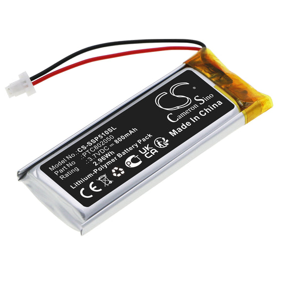 Battery for Sena GT-Air II  PTC802050 3.7V Li-Polymer 800mAh / 2.96Wh